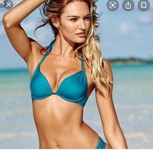 NWOT Victoria’s Secret blue hottie halter 34c